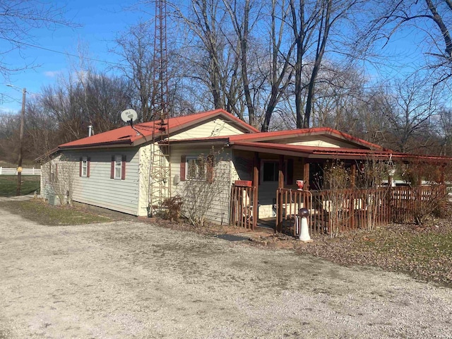 view of front of home