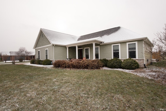 view of home's exterior featuring a lawn