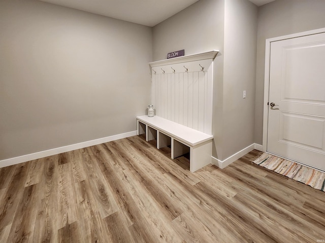 mudroom featuring light hardwood / wood-style flooring