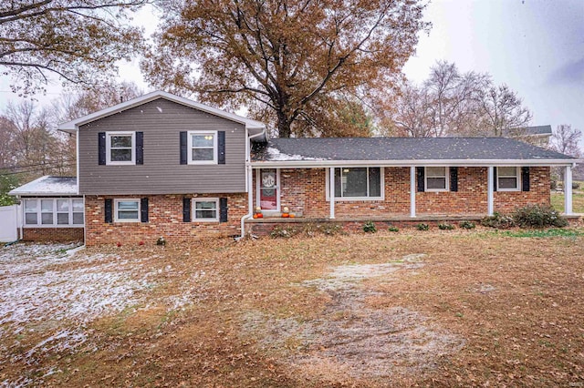 view of split level home