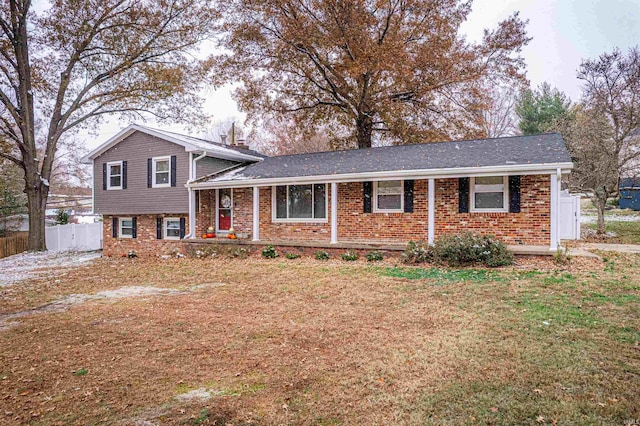 view of split level home