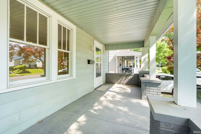 view of patio / terrace featuring covered porch