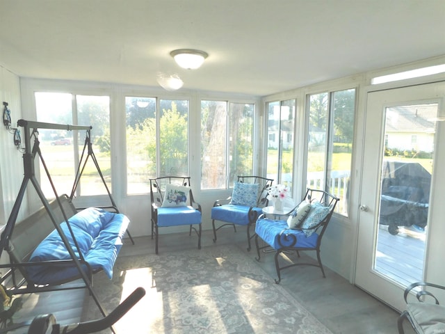 view of sunroom / solarium