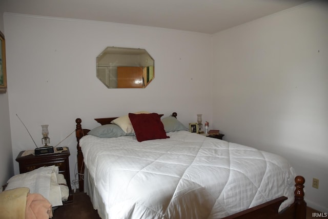 bedroom featuring ornamental molding