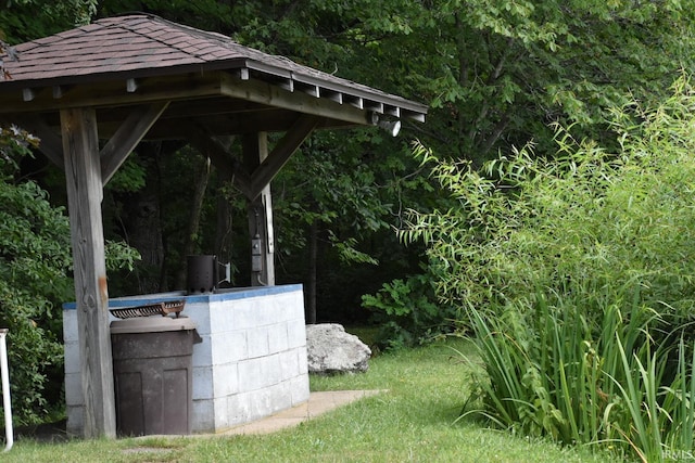 view of yard featuring a gazebo