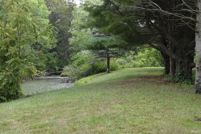 view of yard featuring a water view