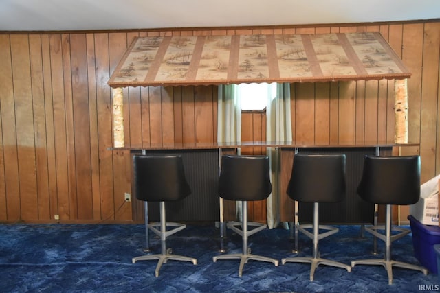 bar with wooden walls