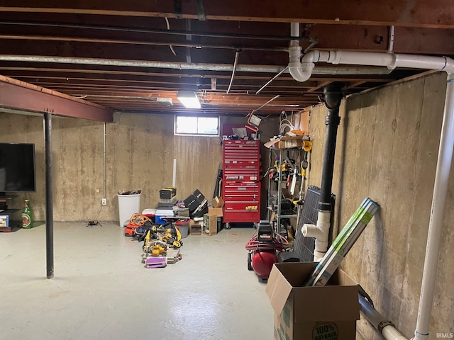 view of basement