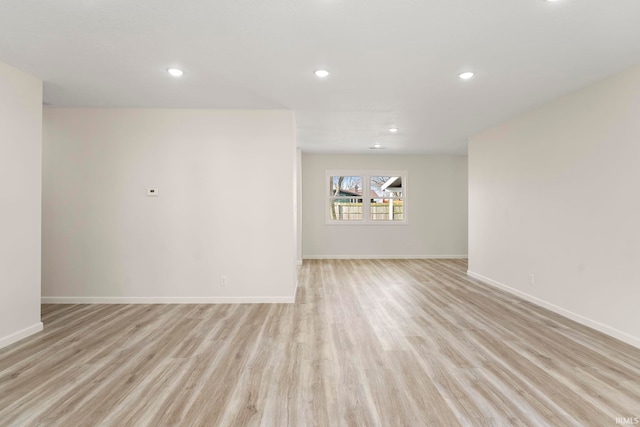 empty room featuring light hardwood / wood-style flooring