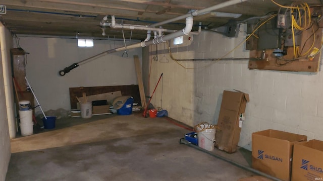 view of basement