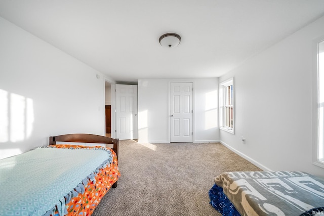 bedroom with carpet floors