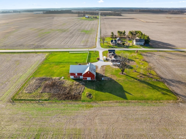 aerial view with a rural view