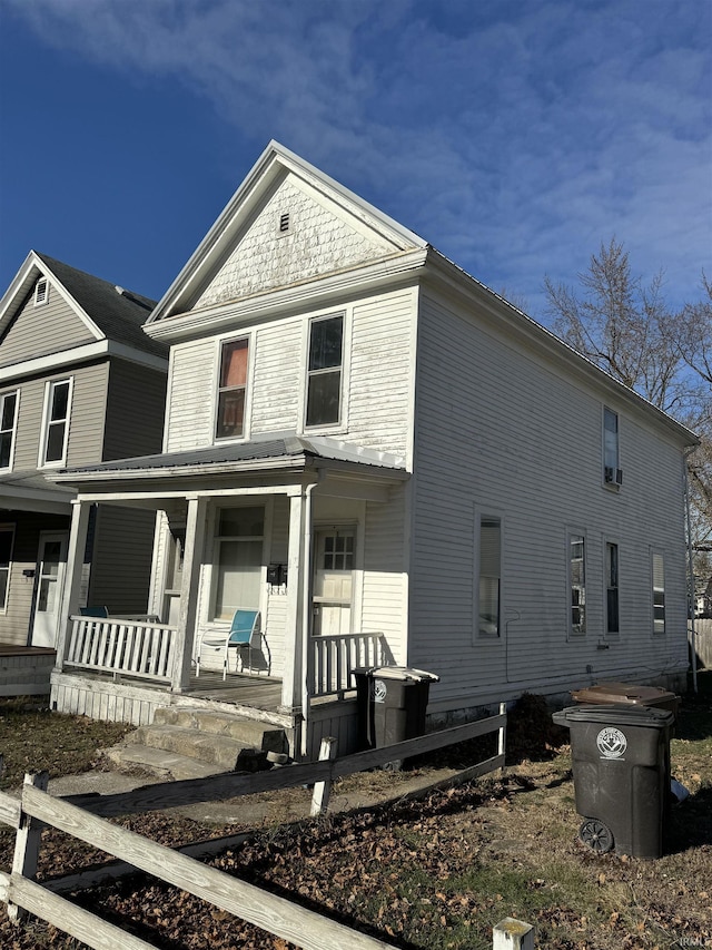 view of front of property with a porch