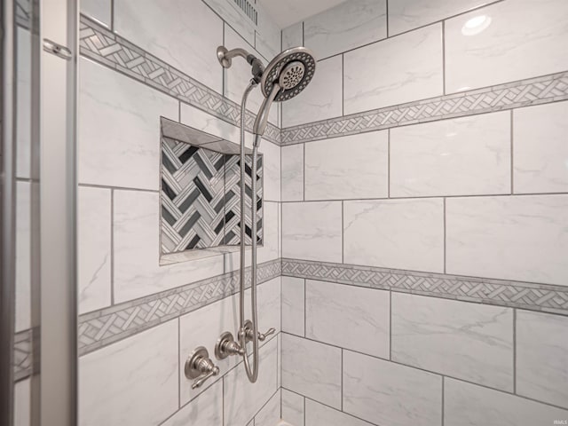 room details with tiled shower