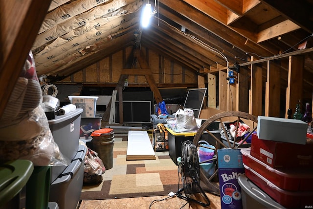 view of attic