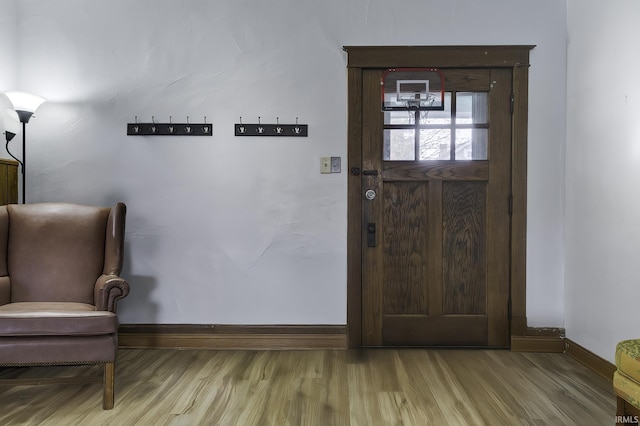 foyer featuring hardwood / wood-style flooring