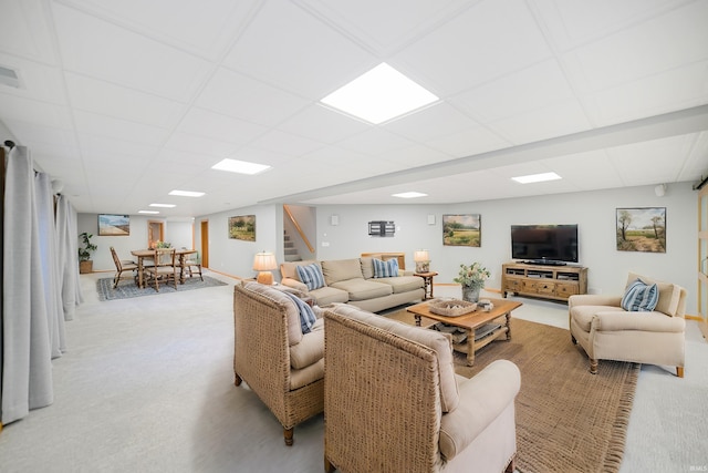 view of carpeted living room