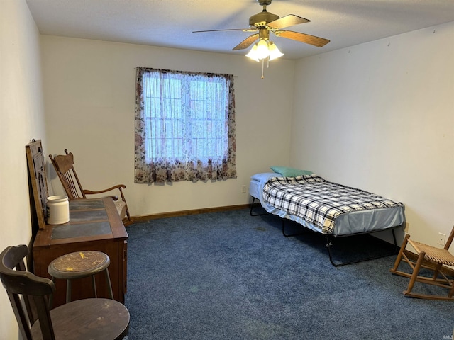 3020 10 Oclock Rd, Bloomingdale, IN 47832 - carpeted bedroom with ceiling fan and baseboards
