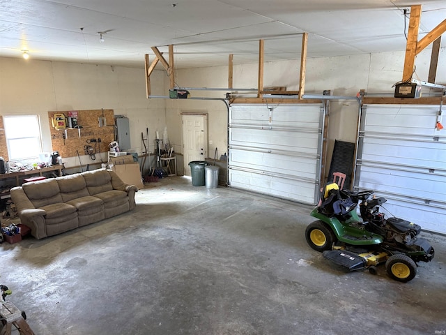 3020 10 Oclock Rd, Bloomingdale, IN 47832 - garage featuring a garage door opener and electric panel