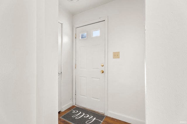 entryway featuring dark hardwood / wood-style flooring