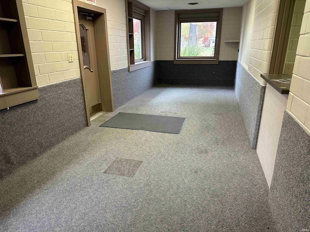 hall with carpet