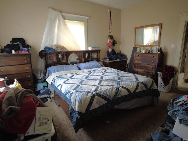 view of carpeted bedroom