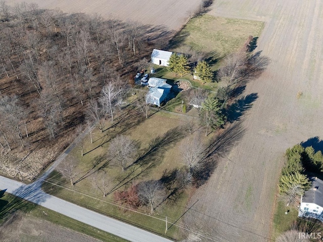 aerial view featuring a rural view