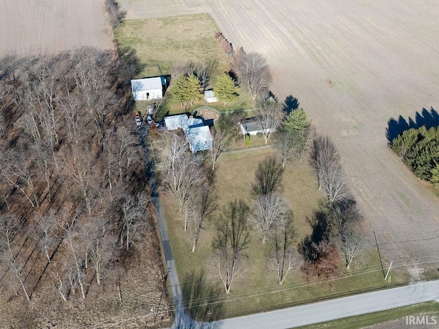 drone / aerial view with a rural view