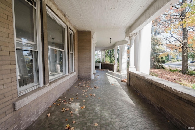 exterior space with a porch