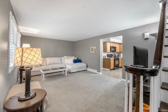 view of carpeted living room