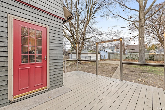 view of wooden deck