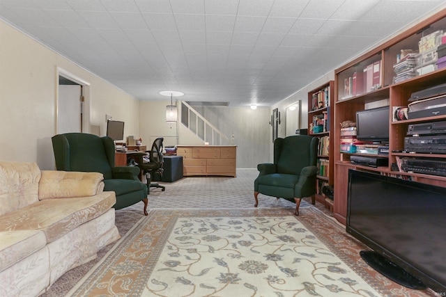 view of carpeted living room