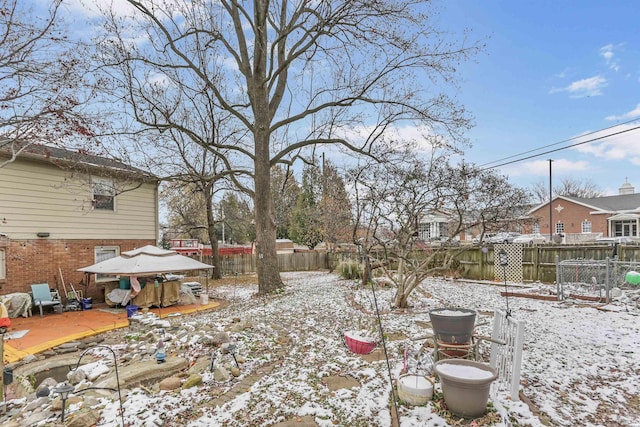 view of snowy yard