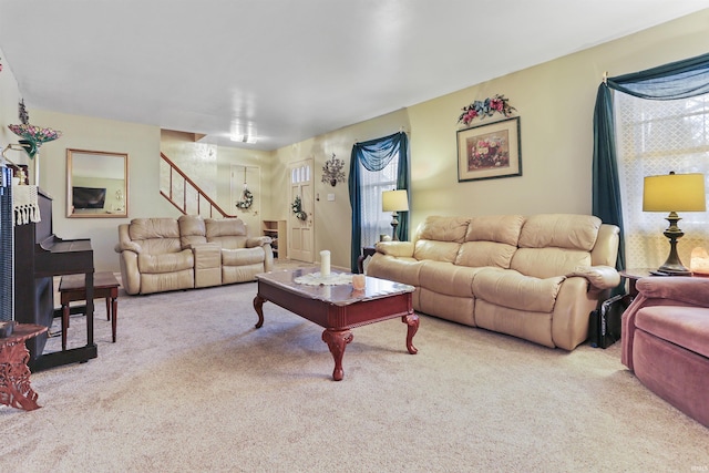 view of carpeted living room