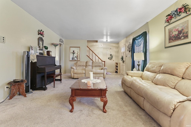 view of carpeted living room