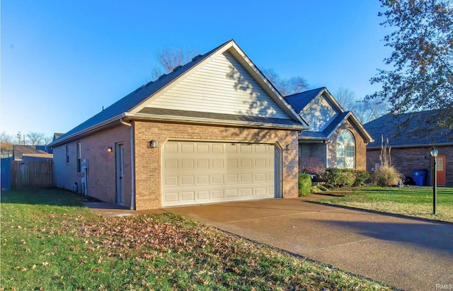 view of front of home with a front lawn