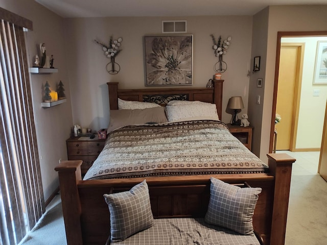 bedroom with carpet floors