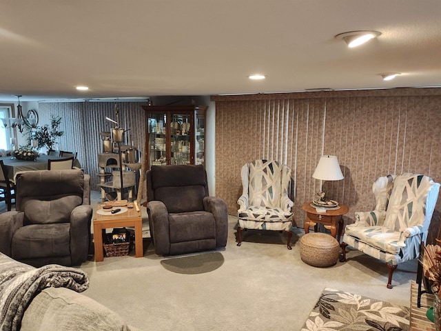 view of carpeted living room