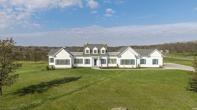 view of front of house with a front yard