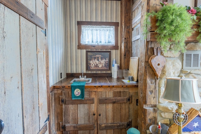 interior details featuring sink