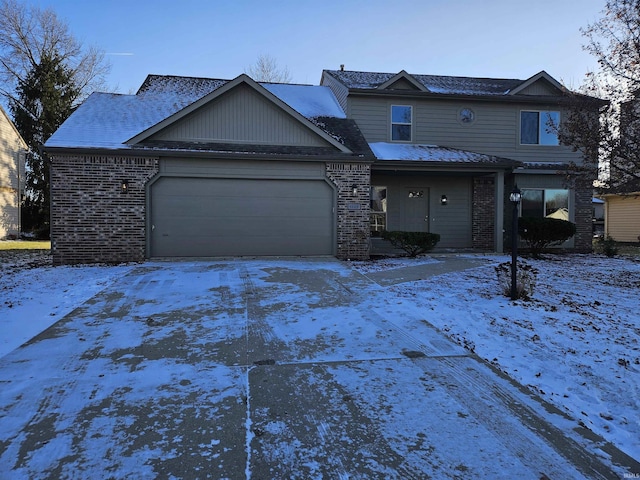 view of front property featuring a garage