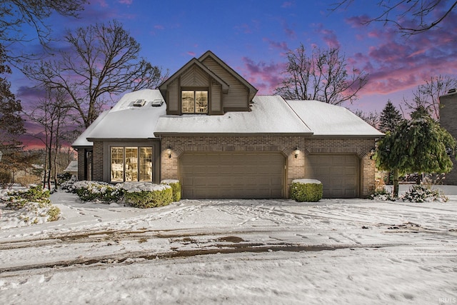 view of front facade with a garage