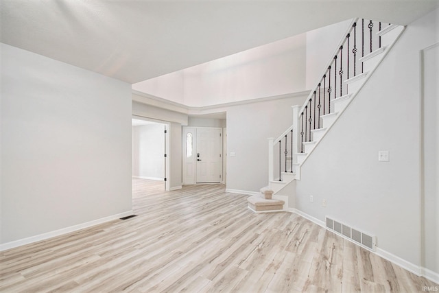 interior space with light wood-type flooring