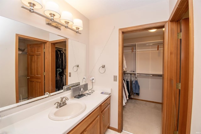 bathroom with vanity