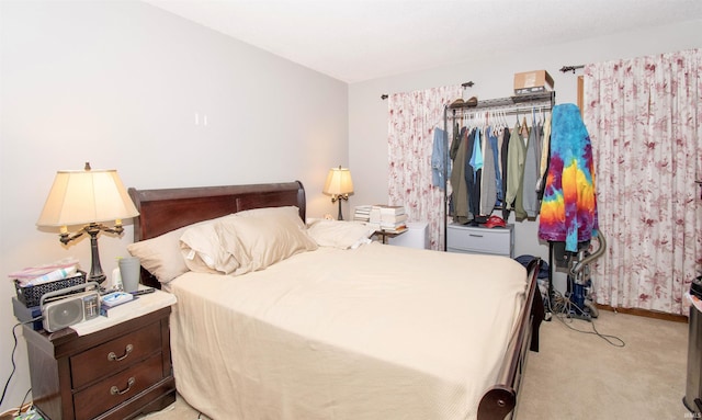 view of carpeted bedroom