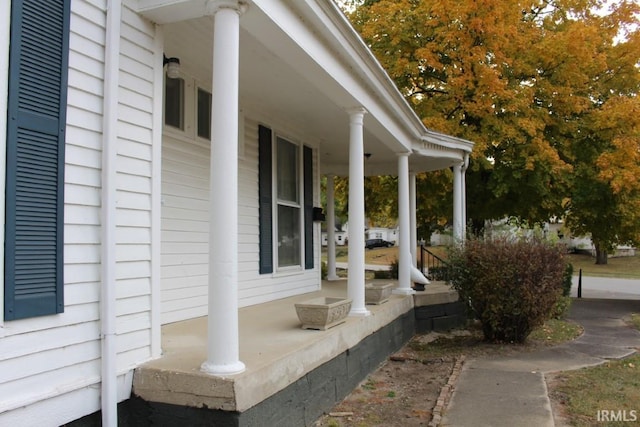 view of patio with covered porch