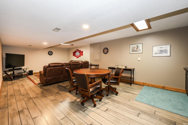 dining area featuring light hardwood / wood-style floors