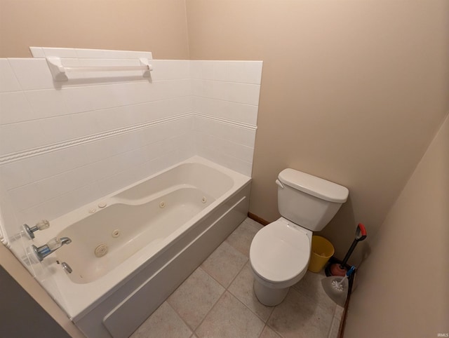 bathroom featuring tile patterned floors and toilet