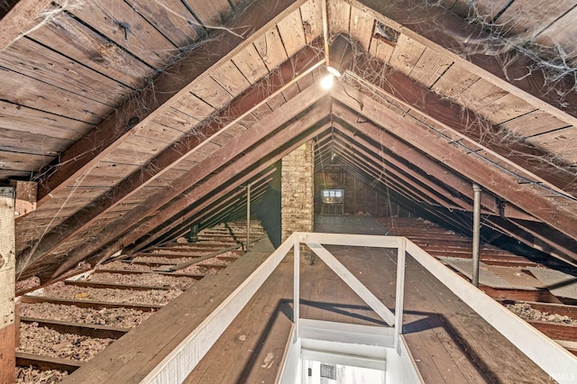 view of attic