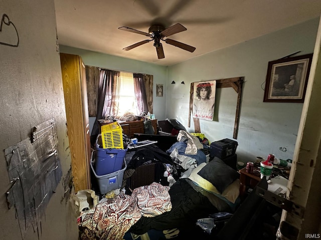 miscellaneous room with ceiling fan